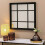 Square Shape Window Mirror Black 61X61cm 1