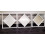 3xSquare Diamond Frame White Wall Mirror 40 Cm 1