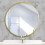 Round Gold Mirror Brass Metal Frame 50cm 2