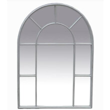 Vintage Grey Arch Window Mirror 115x85cm