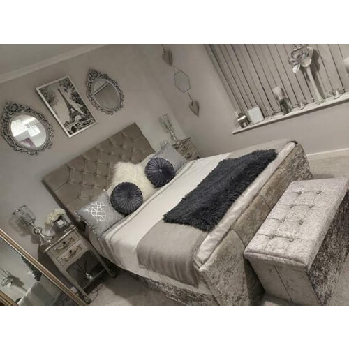 Baroque Wall Mirror Silver Chic Decor 62x49cm