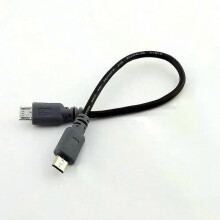 1 kpl Micro USB Type B uros - Micro B uros 5-nastainen muunnin OTG-sovitinjohto datakaapeli 20cm