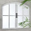 White Rustic Window Mirror Stylish 72x65cm 1