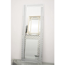 Sparkle Silver Glitter Mirror Frame 40x110cm