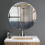Frameless Mirror Modern Round Design 40x40cm 2
