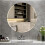 Frameless Mirror Modern Round Design 40x40cm 1