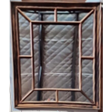 Rectangle Antique Mirror Black Gold 60x76cm