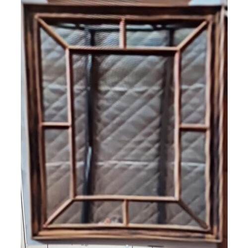 Rectangle Antique Mirror Black Gold 60x76cm