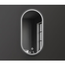 Led Oval Glam Light Mirror Touch 80x50cm