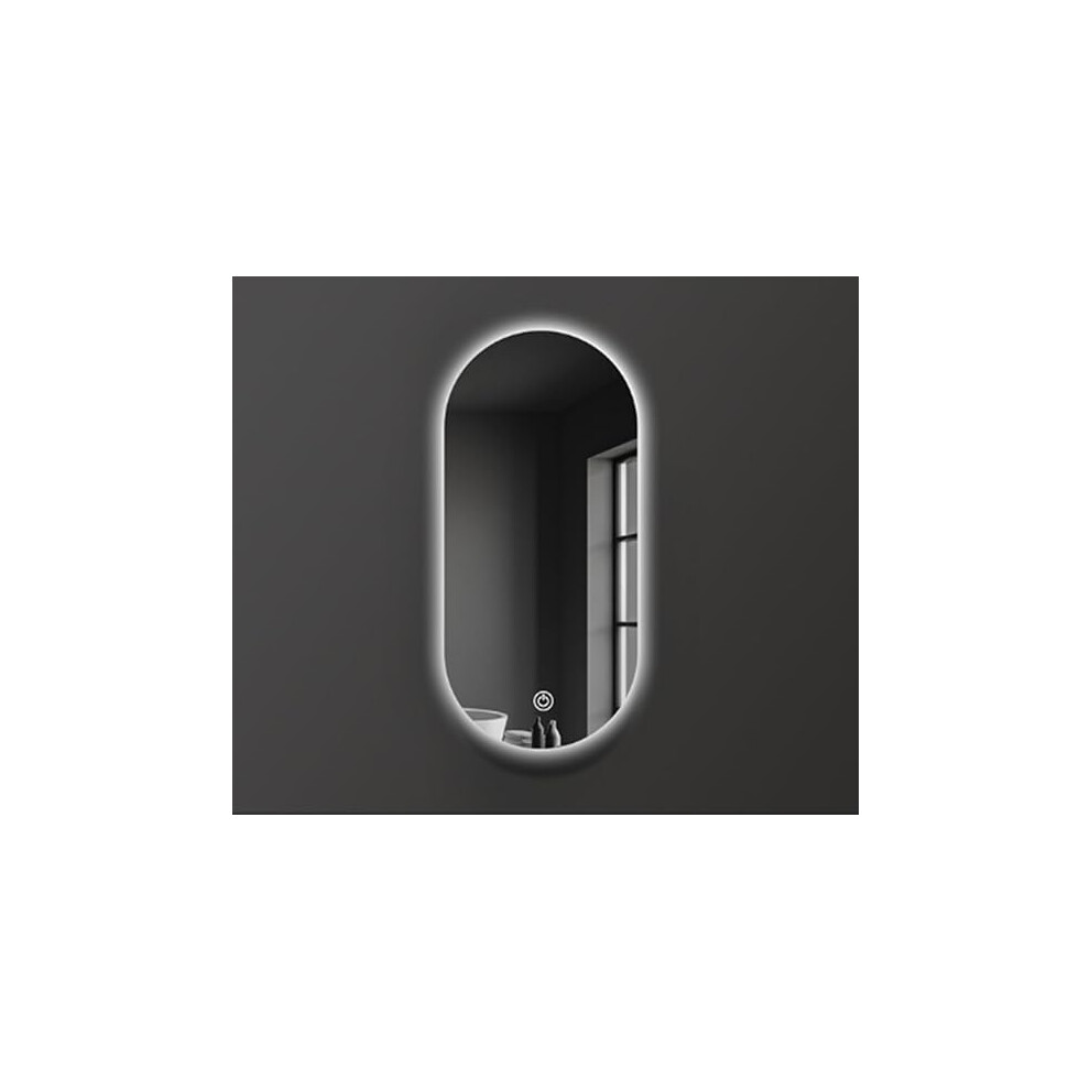 Led Oval Glam Light Mirror Touch 80x50cm