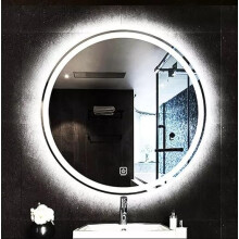 Round Bathroom LED Mirror Antifog Touch 50Cm
