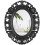 Oval Baroque Wall Mirror Chic Black 54x44cm 2