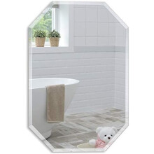 Frameless Mirror Modern Octagonal 50x40cm
