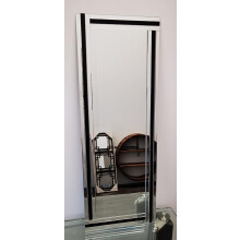 Triple Stripe Black Border Mirror 40x110cm