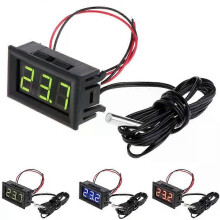 DC5V~12V Mini digitaalinen LED-lämpömittari auton lämpötilan valvontapaneelin mittarin mittausalueelle