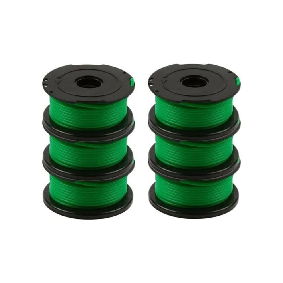 Pack of 6 Green Spools for Black & Decker GL7033 GL8033 GL9035 A6482 Mowers
