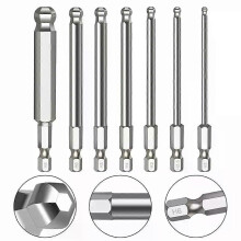 Šesťhranný skrutkovací bit s guľovým koncom 65 mm metrický šesťhranný vrták 2/25/3/4/5/6/8 mm Magnetické