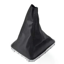 Colliers de levier de vitesse de voiture couvre-pommeau de levier de vitesse en cuir PU noir couvre-soufflet