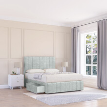 (Small Single, Silver) California Naples Divan Bed Base ,No Drawers, 12" Footboard & 26" Struts Headboard
