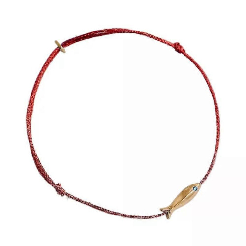 Απλά βραχιόλια Lucky Little Fish Hand Rope Thread Woven Red Thread