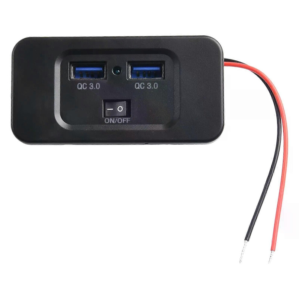 Chargeur Double USB 12V Pour Voiture – Montage Sur Tableau De Bord, Ultra-rapide !