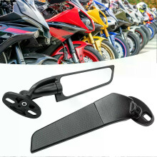 Náhradné 2ks spätného zrkadla pre motocykle, nastaviteľné otočné bočné zrkadlá pre Ninja 250 300 H2
