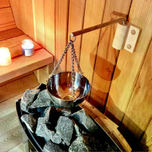 Ruostumattomasta teräksestä valmistettu saunakulho Aroma Bowl Cup eteerinen öljy kulho Saunahuoneen