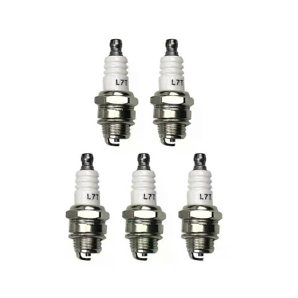 Lot de 5 bougies d'allumage pour souffleur de débroussailleuse L7T BM6A BPMR7A RCJ6Y RCJ7Y WSR5F 33cc-49cc