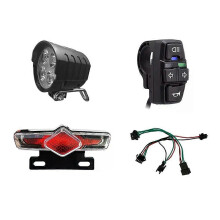 Elektrobicykel Predné svetlo Zadné svetlo DK336 Kábel spínača na bicykel Sada LED svetiel 36V-60V 4