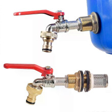 1/2 3/4 Brass Water Tank Fitting Kit with Alloy Faucet Gasket Copper Pipe Fish Tank Coupling Garden
