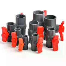 1/2 3/4 1 12 15 Thread and Socket Type Grey PVC Material Garden Water Pipe Fittings Valve Switch Connection