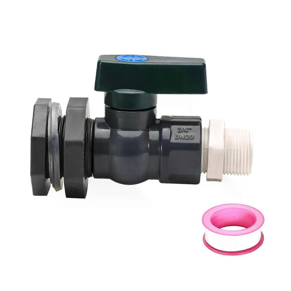 Kit de dérivation pour baril de pluie en PVC, vanne de 3/4 po pour baril de pluie, kit de robinet pour