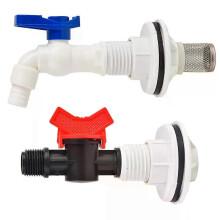 1/2 Zoll Wasserhahn Ventil Wasserhahn Schottverschraubung für Wasserfass Wassertank Regentonnen