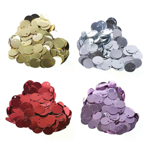 300PCS PVC Craft Loose Sequins Επίπεδες στρογγυλές παγιέτες για κεντήμ