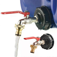 1Pc Durable IBC Tank Tap Adapter S60*6 Coarse Thread to 1/2 3/4 Connector Replacement Valve Garden Home