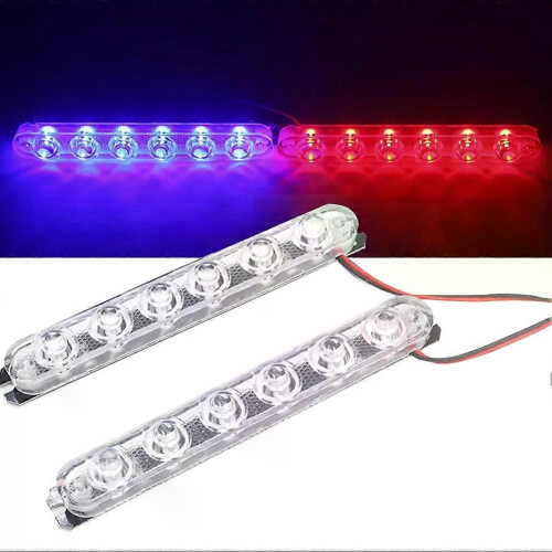 2Pcs Polizei Lichter LED Strobe Lichter Flasher Auto Flash Stroboskope Strobe Licht Notfall Warnung
