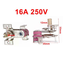 1ks Termostat Teplotný spínač KST-168 Bimetal 16A 250V AC Pre elektrické ohrievače Žehličky Ryžovar