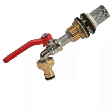 Brass Water Container/Rain Barrel Spigot Quick Connector Ball Valve with Bulkhead Fitting Suitable for