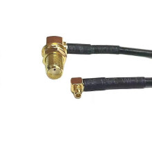 Nová zásuvková matica SMA RA Switch MMCX samec zástrčka Pravouhlý pigtail kábel 20CM 8 pre bezdrôtovú
