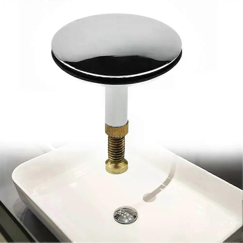 Bouchon de vidange de baignoire 43 mm pour salle de bain, bonde de lavabo, bouton-poussoir de remplacement