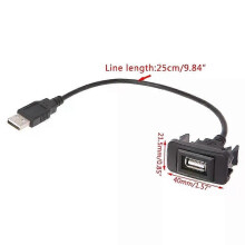 Cable adaptador de puerto USB auxiliar de 12-24 V para Toyota VIGO.