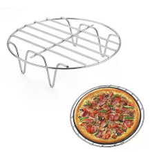 6-8 inch Airfryerrek Multifunctionele ovengrillbakrekken BBQ-stoommand Braadhouder Roestvrij staal