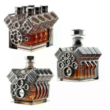 Motory V8 Tvar Dekantér na víno Krištáľový karafa na whisky Kreatívny oddeľovač alkoholu Dekantér Bar