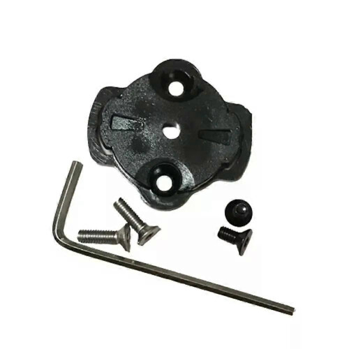 Supporto per computer da bici, adattatore in plastica nera e acciaio per supporto per torcia Garmin