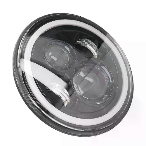 Universal Motorrad Scheinwerfer 7 Zoll 6000K Robuste LED Scheinwerfer Hohe Helligkeit Front Licht DC