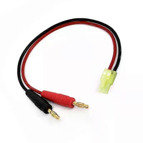 2 τμχ Mini Tamiya Male to 4mm Μπανάνα βύσμα καλωδίου φόρτισης Μόλυβ