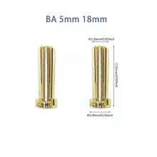 RC Hobby 5/10/20 Pcs Vergoldet 50mm 18mm Runde Bullet Low Profile Männlich Weiblich Stecker Stecker