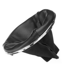 1 pièce de couvercle de soufflet de levier de vitesse de voiture en cuir PU avec cadre pour Fiat 500c