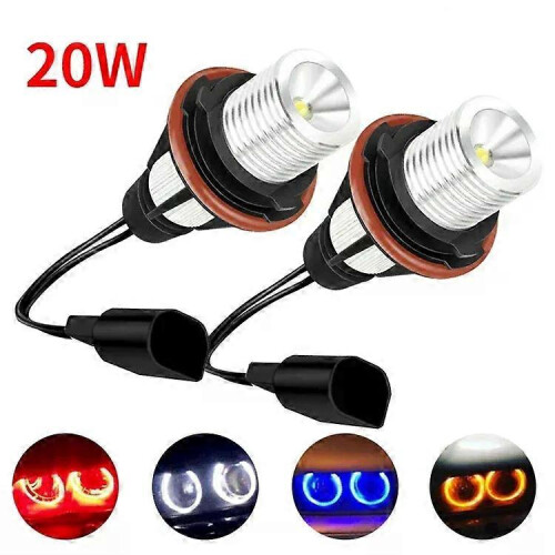 2ks LED Angel Eyes obrysové svetlá Žiarovky pre BMW E87 E39 M5 E60 E61 E63 E64 M6 E65 E66 E83 X3 E53