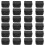 24 τεμ. 30mm x 30mm Πλαστικά ραβδωτά τετράγωνα άκρα καπάκια σωλ 1